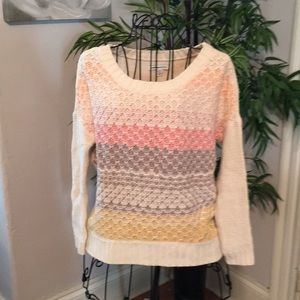 American eagle cable knit multicolor sweater